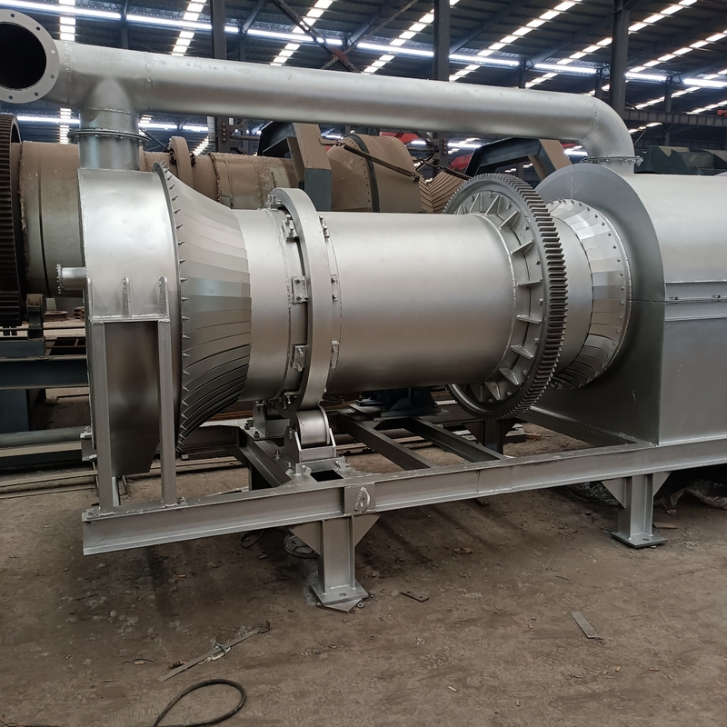 150 - 200kg/H Rotary Horizontal Kiln With AC380V Power And 2 - 3rpm Rotation Speed