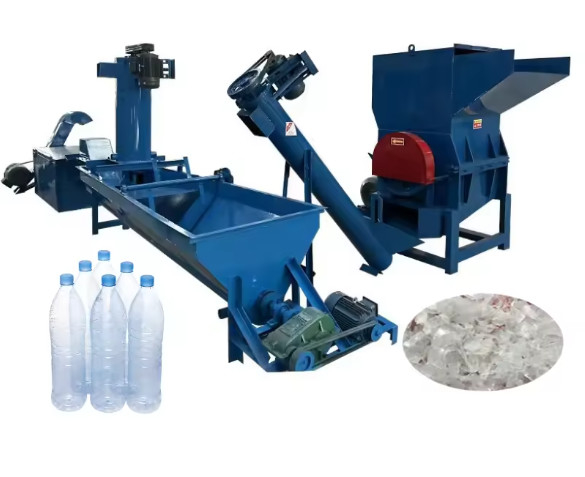 Waste Plastic Pp Pe Pet Plastic Bottle Washing Recycling Machine For Polyester Staple Fiber