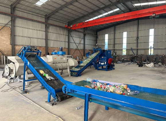 Waste Plastic Pp Pe Pet Plastic Bottle Washing Recycling Machine For Polyester Staple Fiber