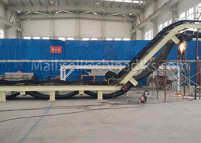 OEM Industrial Inclined Belt Conveyor White Color Q235 Structure